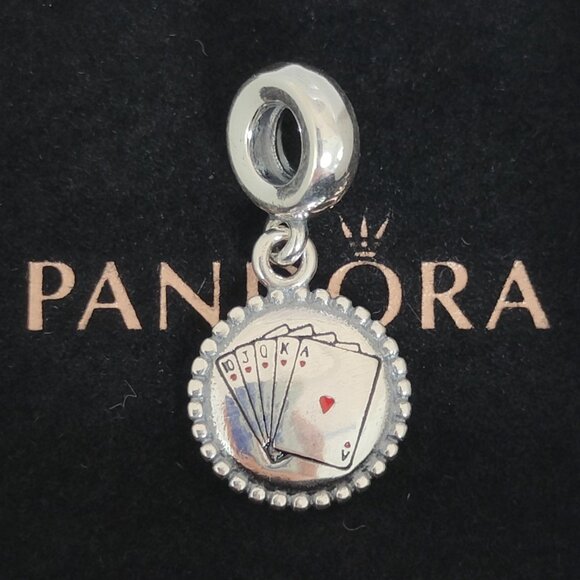 Pandora Jewelry - Pandora Playing Cards Poker Casino Vegas Exclusive Dangle Charm with box